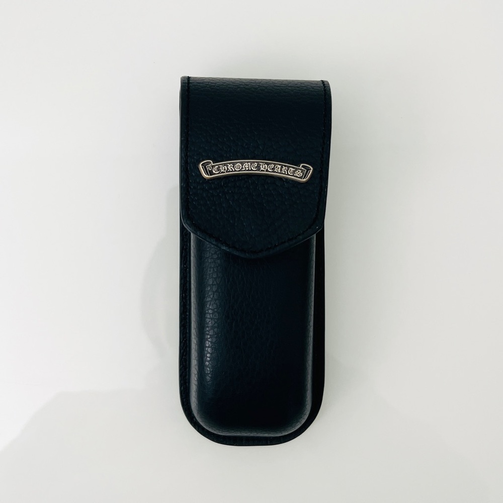 Authentic Chrome Hearts Black Leather eyeglasses Accessory Case - Picture 2 of 6
